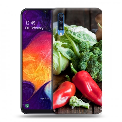 Дизайнерский силиконовый с усиленными углами чехол для Samsung Galaxy A70 Овощи
