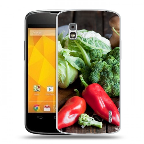 Дизайнерский пластиковый чехол для LG Google Nexus 4 Овощи