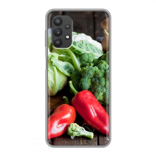 Дизайнерский силиконовый чехол для Samsung Galaxy A32 Овощи