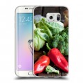 Дизайнерский пластиковый чехол для Samsung Galaxy S6 Edge Овощи
