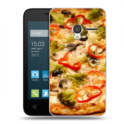 Дизайнерский пластиковый чехол для Alcatel One Touch Pixi 3 (4.0) Пицца