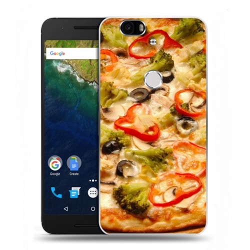 Дизайнерский силиконовый чехол для Google Huawei Nexus 6P Пицца