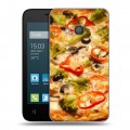 Дизайнерский силиконовый чехол для Alcatel One Touch Pixi 4 (4) Пицца