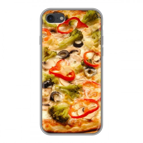 Дизайнерский силиконовый с усиленными углами чехол для Iphone 7 Пицца