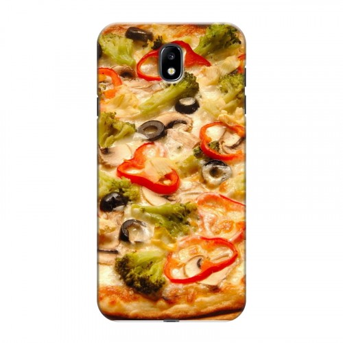 Дизайнерский силиконовый с усиленными углами чехол для Samsung Galaxy J7 (2017) Пицца