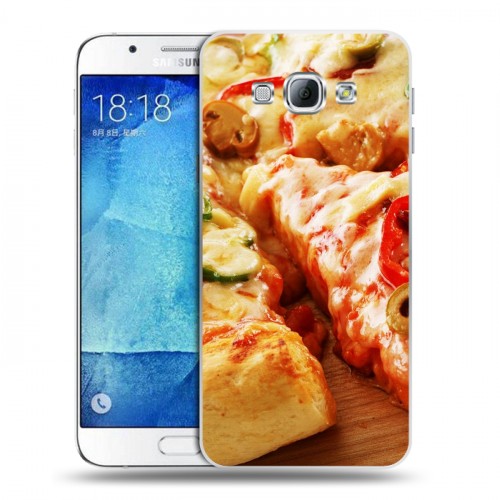 Дизайнерский пластиковый чехол для Samsung Galaxy A8 Пицца
