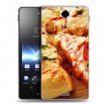 Дизайнерский пластиковый чехол для Sony Xperia TX Пицца