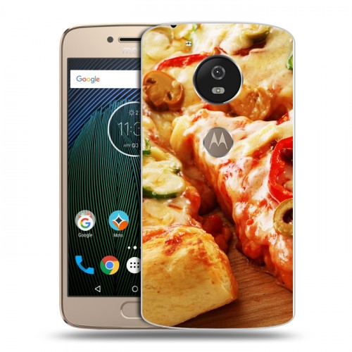 Дизайнерский пластиковый чехол для Motorola Moto G5s Пицца