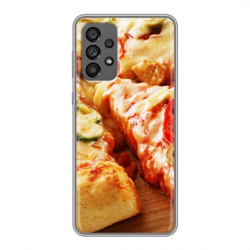 Дизайнерский силиконовый чехол для Samsung Galaxy A73 5G Пицца