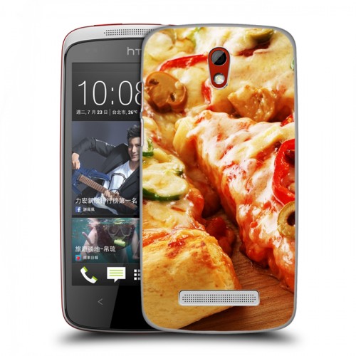 Дизайнерский пластиковый чехол для HTC Desire 500 Пицца