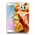 Дизайнерский пластиковый чехол для Samsung Galaxy S6 Edge Пицца