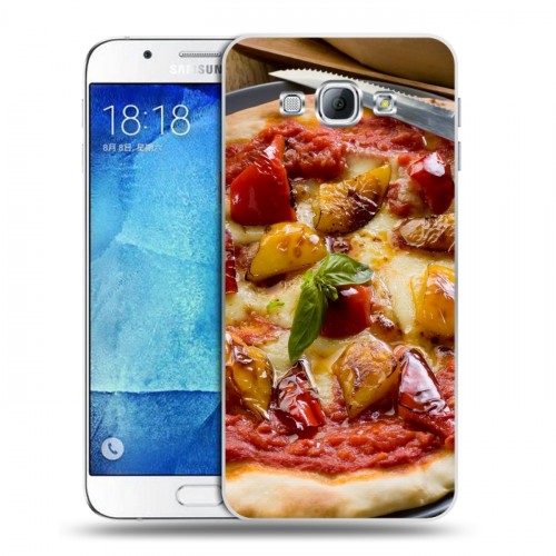 Дизайнерский пластиковый чехол для Samsung Galaxy A8 Пицца