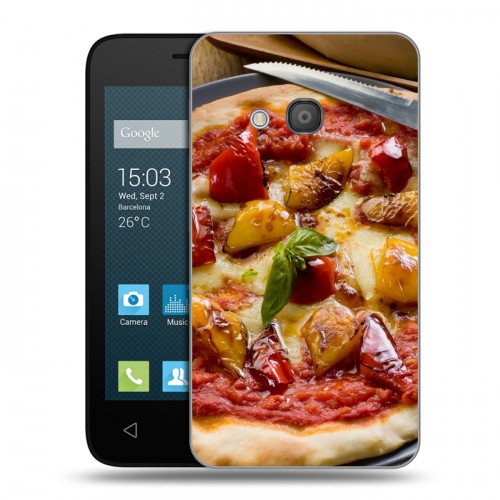 Дизайнерский силиконовый чехол для Alcatel One Touch Pixi 4 (4) Пицца