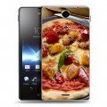 Дизайнерский пластиковый чехол для Sony Xperia TX Пицца