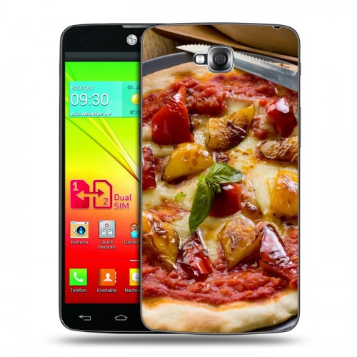 Дизайнерский силиконовый чехол для LG G Pro Lite Dual Пицца