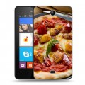 Дизайнерский силиконовый чехол для Microsoft Lumia 430 Dual SIM Пицца
