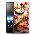 Дизайнерский пластиковый чехол для Sony Xperia TX Пицца