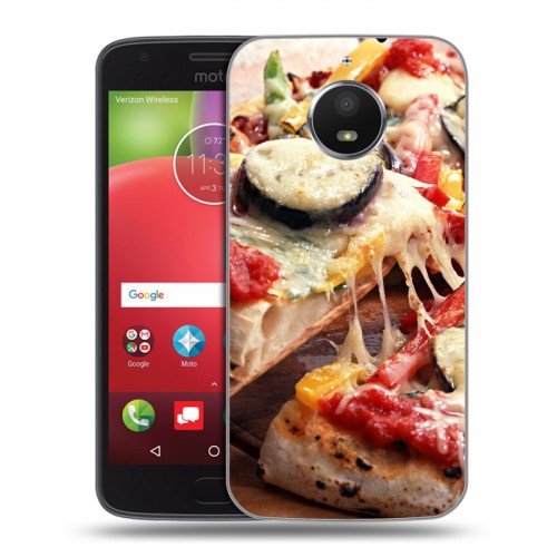 Дизайнерский пластиковый чехол для Motorola Moto E4 Plus Пицца