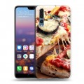 Дизайнерский силиконовый с усиленными углами чехол для Huawei P20 Pro Пицца