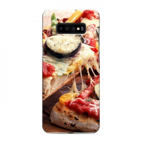 Дизайнерский пластиковый чехол для Samsung Galaxy S10 Plus Пицца