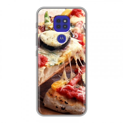 Дизайнерский силиконовый чехол для Motorola Moto G9 Play Пицца