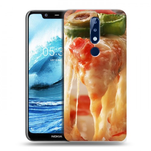 Дизайнерский пластиковый чехол для Nokia 5.1 Plus Пицца