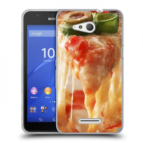 Дизайнерский пластиковый чехол для Sony Xperia E4g Пицца