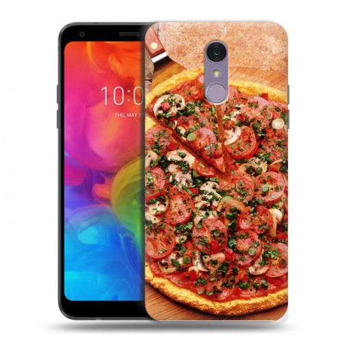 Дизайнерский пластиковый чехол для LG Q7 Пицца