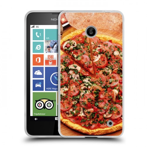 Дизайнерский пластиковый чехол для Nokia Lumia 630/635 Пицца