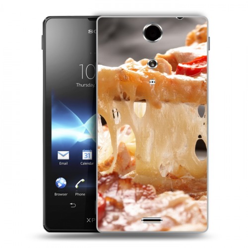 Дизайнерский пластиковый чехол для Sony Xperia TX Пицца