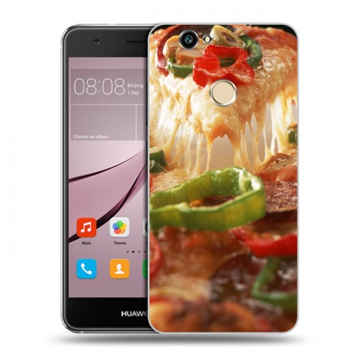 Дизайнерский силиконовый с усиленными углами чехол для Huawei Nova Пицца
