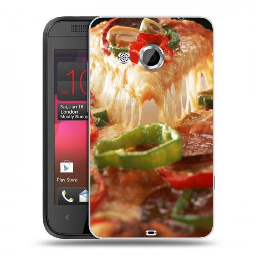 Дизайнерский пластиковый чехол для HTC Desire 200 Пицца