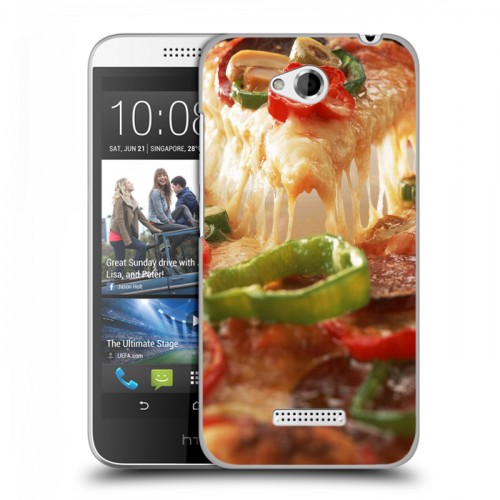 Дизайнерский пластиковый чехол для HTC Desire 616 Пицца
