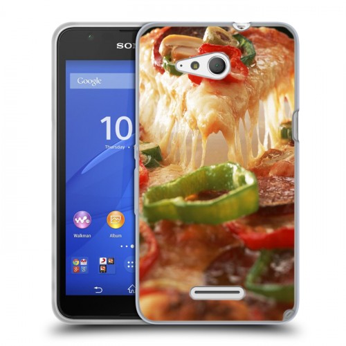 Дизайнерский пластиковый чехол для Sony Xperia E4g Пицца