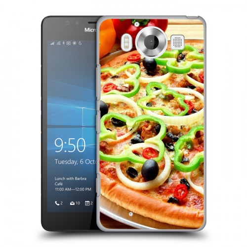 Дизайнерский пластиковый чехол для Microsoft Lumia 950 Пицца