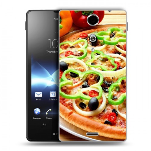 Дизайнерский пластиковый чехол для Sony Xperia TX Пицца