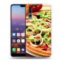 Дизайнерский силиконовый с усиленными углами чехол для Huawei P20 Pro Пицца