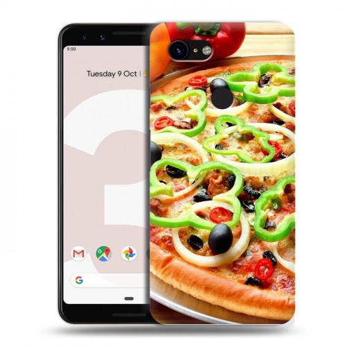 Дизайнерский пластиковый чехол для Google Pixel 3 Пицца