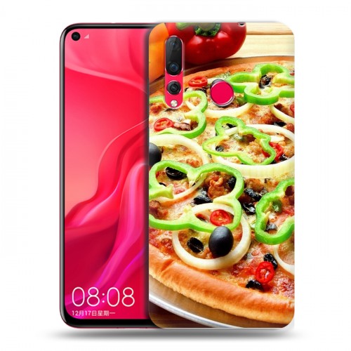 Дизайнерский пластиковый чехол для Huawei Nova 4 Пицца