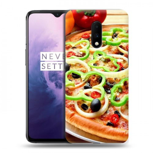 Дизайнерский пластиковый чехол для OnePlus 7 Пицца