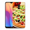 Дизайнерский силиконовый с усиленными углами чехол для Xiaomi RedMi 8A Пицца