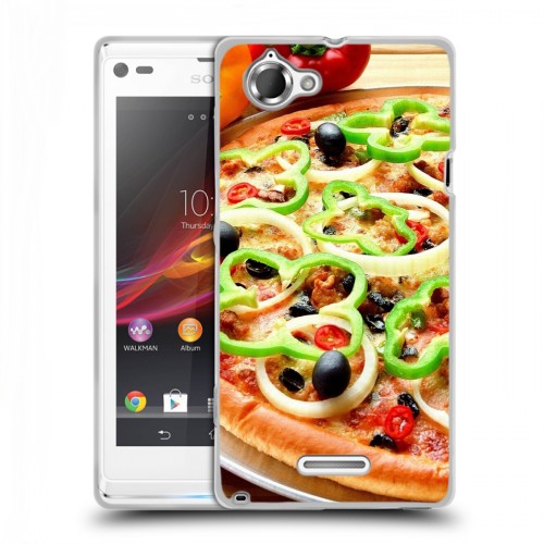 Дизайнерский пластиковый чехол для Sony Xperia L Пицца