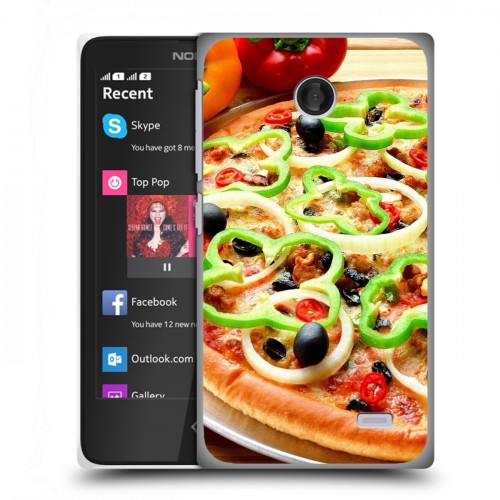 Дизайнерский пластиковый чехол для Nokia X Пицца