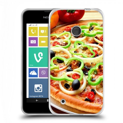 Дизайнерский пластиковый чехол для Nokia Lumia 530 Пицца