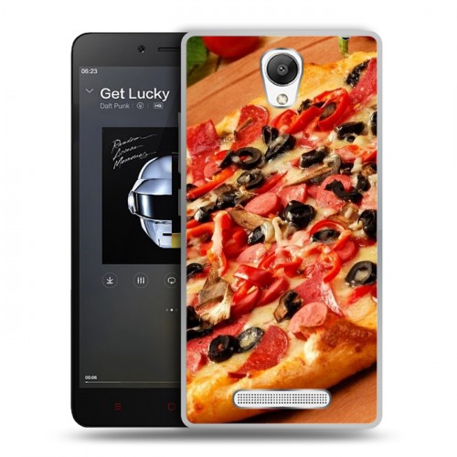 Дизайнерский пластиковый чехол для Xiaomi RedMi Note 2 Пицца