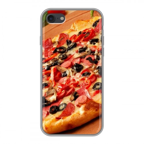 Дизайнерский силиконовый с усиленными углами чехол для Iphone 7 Пицца