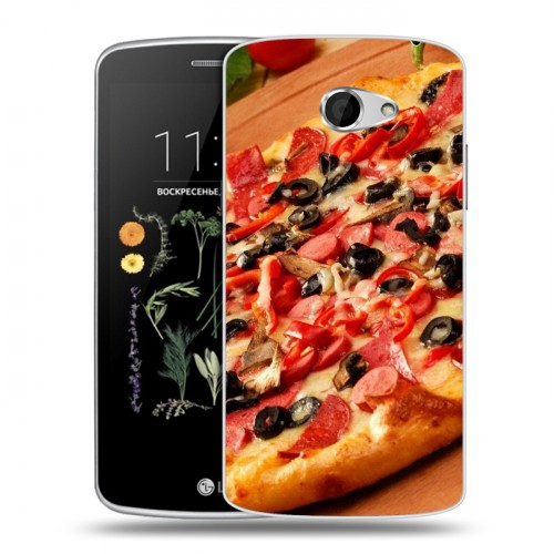Дизайнерский силиконовый чехол для LG K5 Пицца