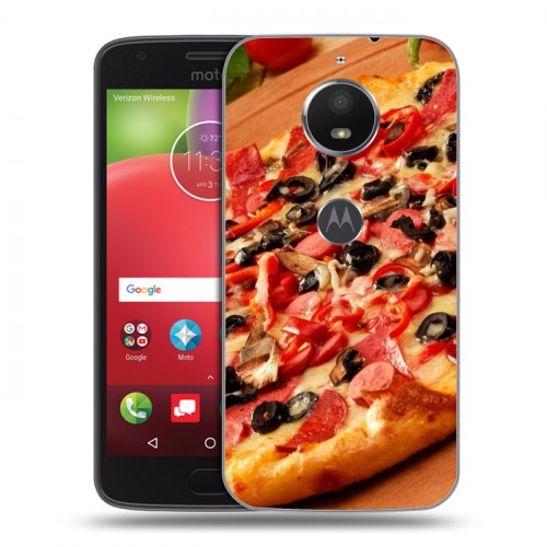 Дизайнерский силиконовый чехол для Motorola Moto E4 Plus Пицца