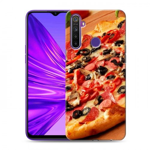 Дизайнерский силиконовый чехол для Realme 5 Пицца