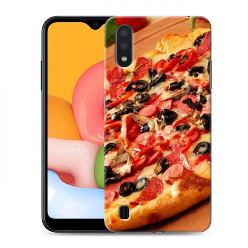 Дизайнерский силиконовый чехол для Samsung Galaxy M01 Пицца
